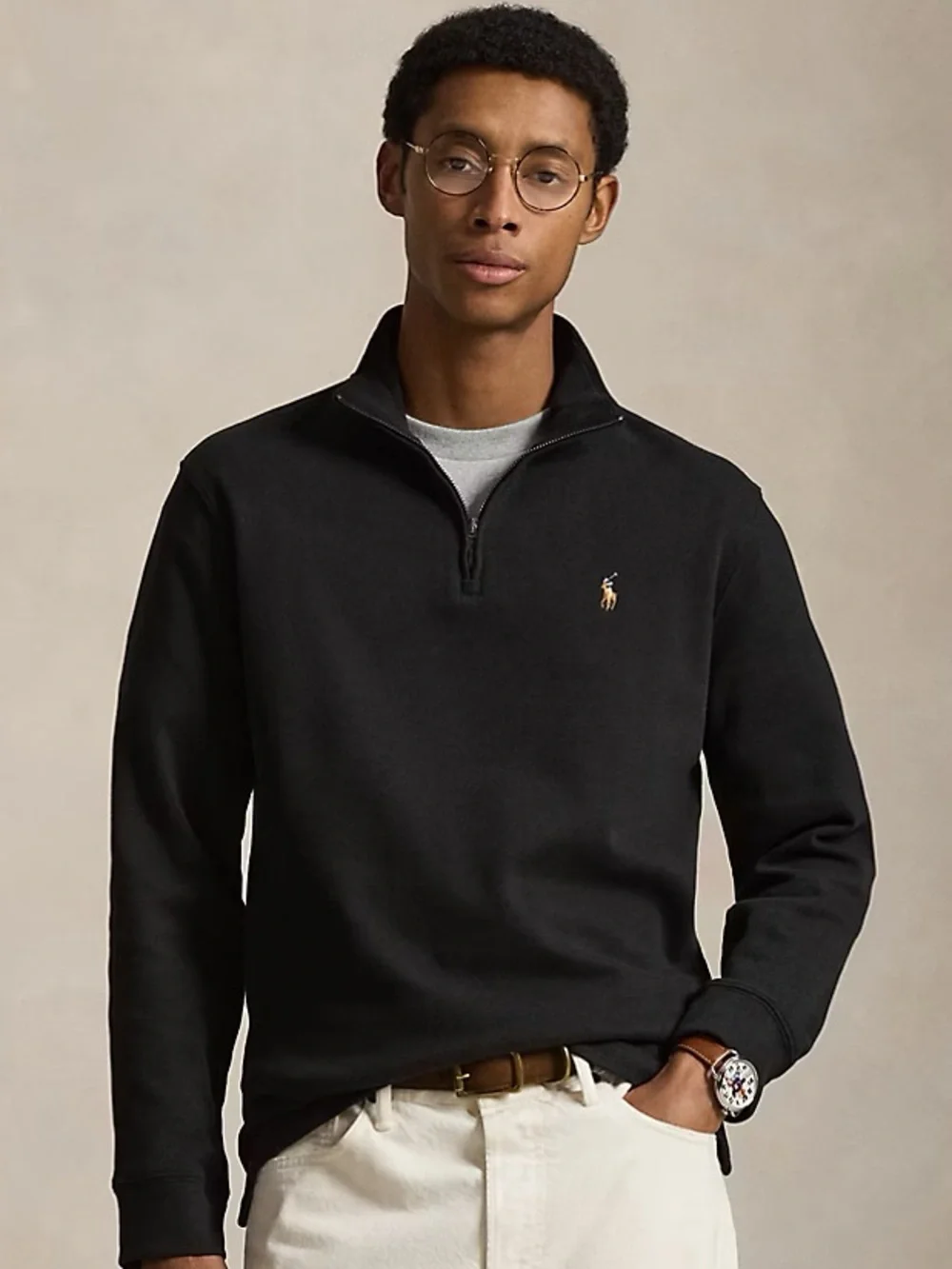 Ralph Lauren Men’s Estate-Rib Quarter-Zip Pullover